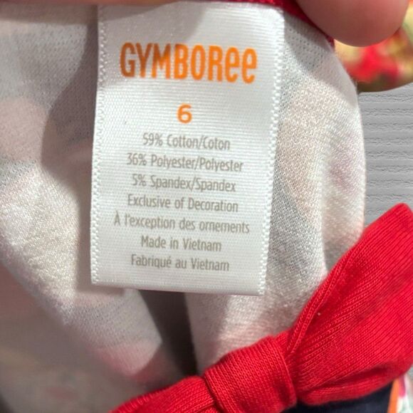 Gymboree Girls Apple Ponte Peplum Dress - Apple Orchard - Blue Size 6 School - Picture 3 of 4